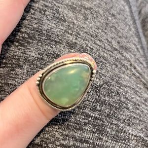 Aquamarine Ring in silver size 8